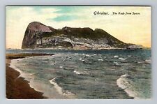 Gibraltar Spain-The Rock from Spain, Vintage Postcard picture