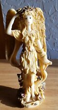 Angel Figurine resin roses spiritual statue tabletop  picture