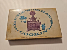 Vintage Here's What's Cooking Recipe Cards Current Purple Stove on Box 48 Cards picture