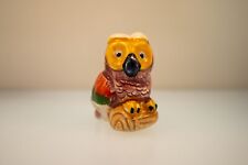 Vintage Hand-Painted Yellow Owl Figurine picture
