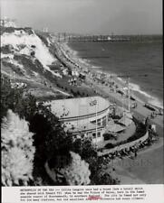 Press Photo Aerial view of coast of Bournemouth, England - hpw02336 picture