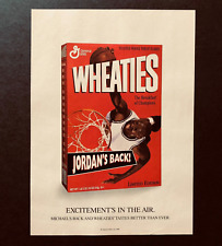 1995 Wheaties Advertisement Michael Jordan is Back Basketball Vintage Print AD picture