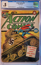 1943 Action Comics 59 CGC .5 1st App Susie Tompkins WWII Hitler Superman picture