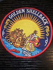 1960s 70s USN Navy Cold War Vietnam Era Golden Shellback Equator Patch L@@K picture