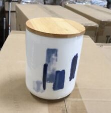Ceramic Blue Rhythm Utensil Holder Canister - 12/21/46 Oz Scenery Collection picture