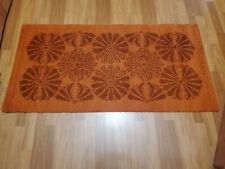 Awesome RARE Vintage Mid Century retro 70s rya German shag Org Brn Floral rug picture