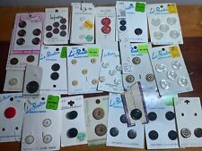 NOS Excellent Condition Vintage Button Lot Variety On Cards picture