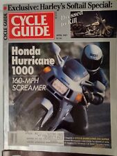 APRIL 1987 CYCLE GUIDE MAGAZINE, HONDA HURRICANE 1000, HARLEY HERITAGE SOFTAIL picture