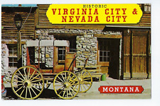 Historic Virginia & Nevada City Postcard Stagecoach Montana picture