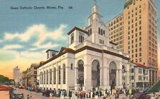 Postcard FL Miami Florida Gesu Catholic Church Linen Vintage PC J3728 picture