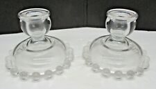 Pair of Vintage Glass Candle Holders Imperial Glass Company Candlewick picture