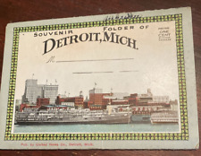 1922 Detroit MI Michigan Postcard Souvenir Folder 21 Images picture