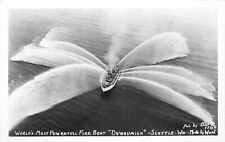 Postcard RPPC 1940s Washington Seattle World's Powerful Fire boat Ellis 23-13015 picture