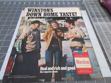 1971 Winston’s Cigarettes Down Home Taste, 2 Men Woman On Street Print Ad picture