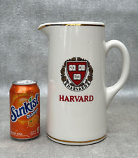 LARGE VINTAGE HARVARD PITCHER IVY LEAGUE SCHOOL COLLEGE UNIVERSITY AMERICAN MADE picture
