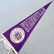 University of Evansville College Pennant Purple White Felt The Purple Aces w tag picture