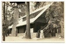 1944 Real Photo Postcard Camp Fire Girl Y Cabin Seven Oaks California RPPC picture
