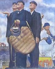 Vintage Three Umpires By Norman Rockwell Canvas Lithograph April 23 1949 NR 36 picture