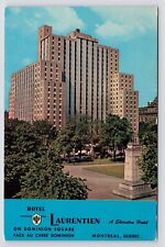c1960s Hotel Laurentien Exterior Downtown Vintage Montreal Quebec QC Postcard picture