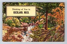 Richland MI-Michigan, Thinking Of You, Scenic View, Antique, Vintage Postcard picture