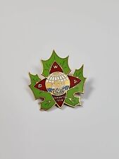 BWA Baptist World Alliance Badge Pin Youth Maple Leaf Toronto 1958 Vintage picture