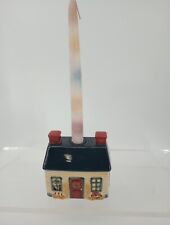 VTG Hallmark CardsCeramic House Taper Candle Holder, Fall  Scene Candle Not Incl picture