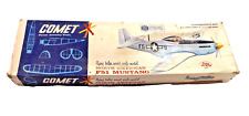 Comet North American F51 Mustang 1963 Balsa Wood Scale Model Rubber or Gas Power picture
