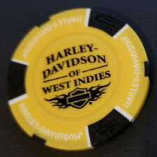 HD of WEST INDIES ~ BARBADOS ~ INTERNATIONAL HARLEY DAVIDSON CHIP ~ Yellow/Black picture