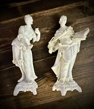 KPM Berlin Porcelain Goddess Figurines (2) Biscuit 1800s Classical Roman Antique picture