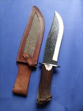 Custom Handmade 5160 Spring Steel 14 Inches Knife With Stag Horn Handle picture