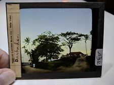 Colored Glass Magic Lantern Slide AYK SCENERY IN BARBADOS HOUSE BUILDING picture