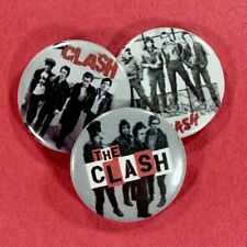 THE CLASH Pinback Buttons 80's Punk Rock New Wave Music, 1