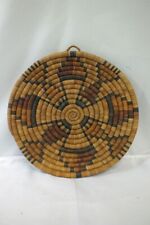 Vtg 1930s Tohono Oʼodham Papago Pima Indian Basket Tray Native American 12.5