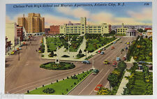 Vintage Postcard - Chelsea Park High School & Mayfair Apts, Atlantic City, NJ picture