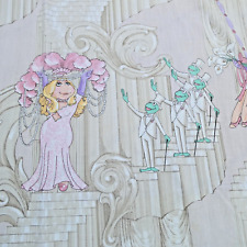 Vintage Muppets Pig Follies Miss Piggy Twin Flat Bed Sheet 66x96 inch Kermit picture