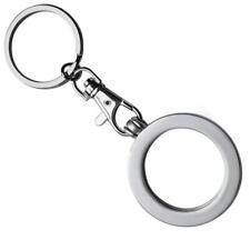 AA Medallion or Coin Holder Metal Key /Key Chain Round Brushed picture