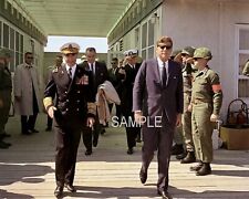 PRESIDENT KENNEDY with Shah of Iran PHOTO Taken at Camp Lejeune  (161-Z) picture