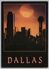 State~Breathtaking Orange Sunset Scenery Over Dallas Texas~Continental Postcard picture