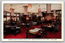 Chicago IL Postcard Marshall Field Company Retail Store Resting Rooms Interior picture