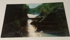 Vintage postcard LETCHWORTH STATE PARK Lower Falls arch bridge Castile New York picture