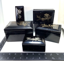 Set Vintage Nesting Lacquer Boxes Possibly Japan picture