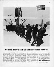 1944 WW2 U.S. Alaskan Air Base snow storm B. F. Goodrich photo print ad XL10 picture