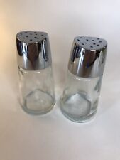 Vintage Bloomfield Salt and Pepper Heavy Chrome and Glass MCM picture