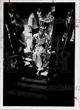 1975 Press Photo Will Clark, in Wheelchair, Attempts to Board Houston City Bus picture