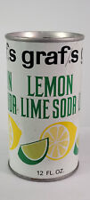 Graf's Graf/s Lemon Lime Soda Steel Can Flat Pull Tab Top Rare Vintage picture