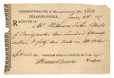 Commonwealth of Massachusetts Tax Receipt - Early Stocks and Bonds - Early Stock picture