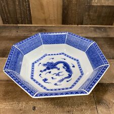 Ming Toscany Fine China Large Serving Dish Bowl  Dragon Ware Blue White picture