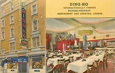 Linen Postcard Ding Ho Chinese Restaurant & Bar Times Square New York NY picture