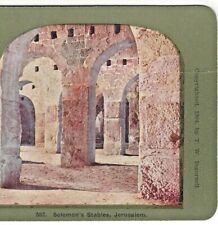 Solomon's Stables, Jerusalem, Plaestine, Holy Land, 1904 Stereoview Card picture