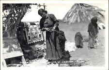 Navajo Indian Woman Dying Wool Frashers Vintage Real Photo RPPC PC picture